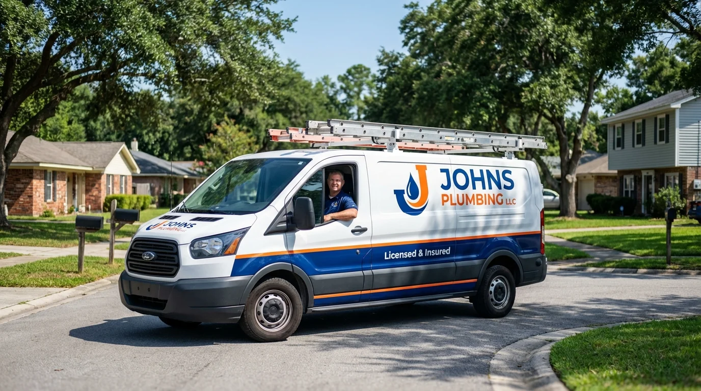 Johns Plumbing LLC service van in Mount Kisco, NY